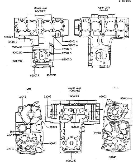 Crankcase bolt & stud pattern