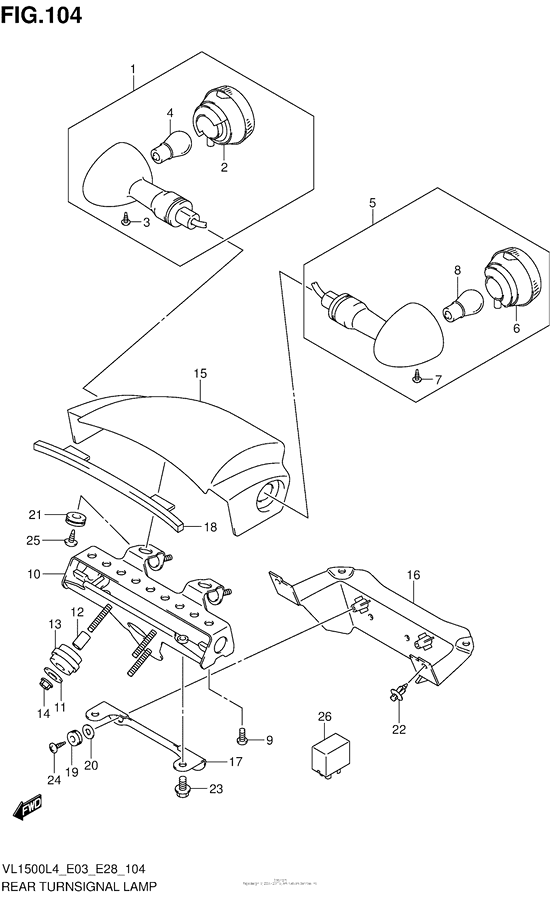 Rear Turnsignal Lamp (Vl1500L4 E33)