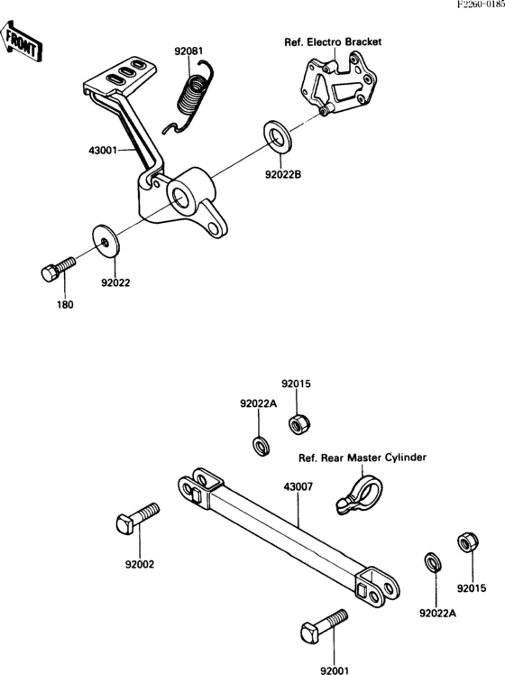 EX250 Педаль тормоза