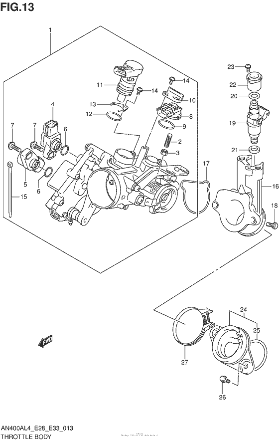 Throttle Body (An400Zal4 E28)