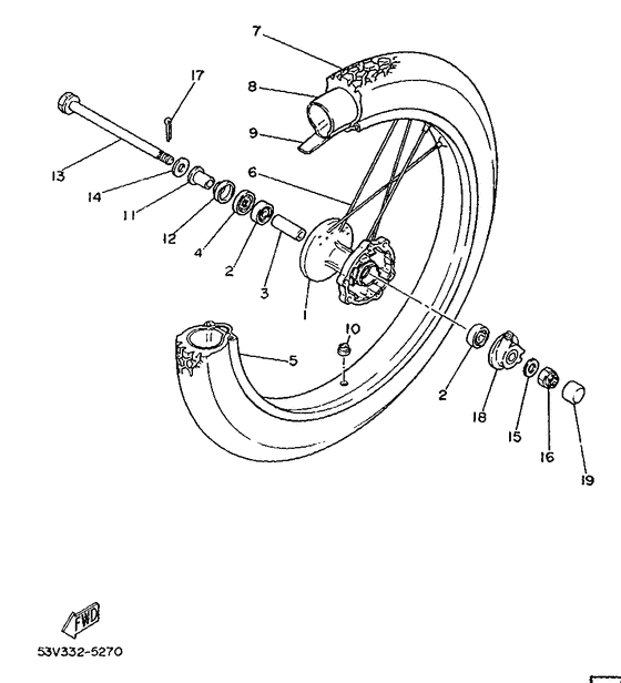 DT80LC Переднее колесо