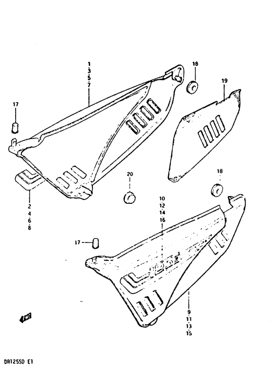 DR125 Обтекатель задний