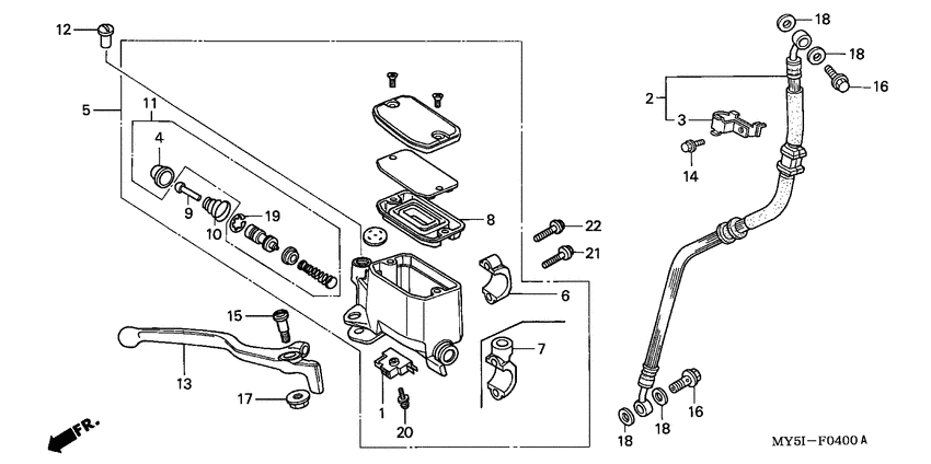 Fr. brake master cylinder