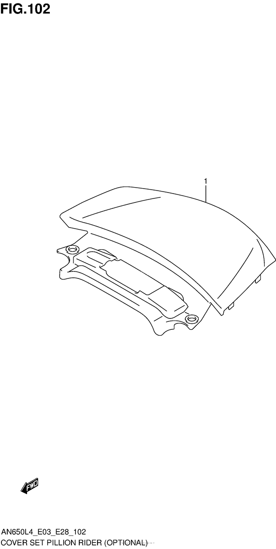 AN650 Cover Set Pillion Rider (Optional)