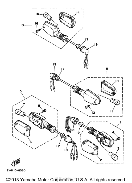 TW200K Поворотники