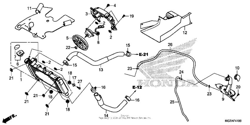 CB500F (ABS) Радиатор