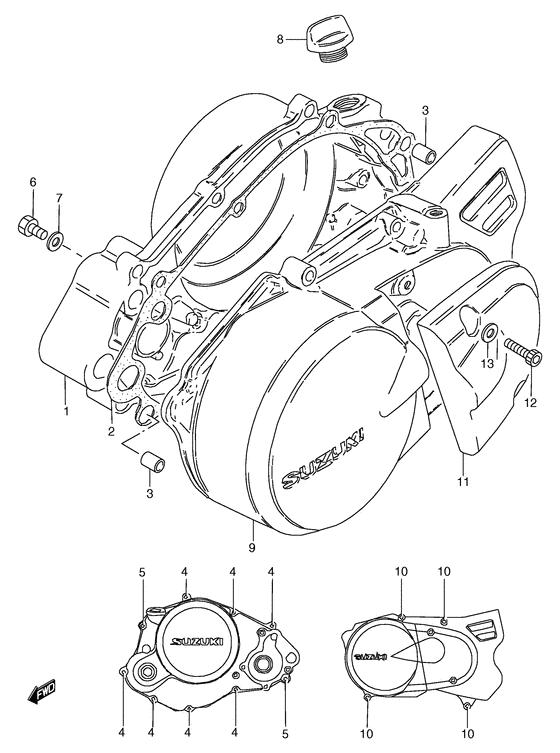 Crankcase cover ass`y  (v