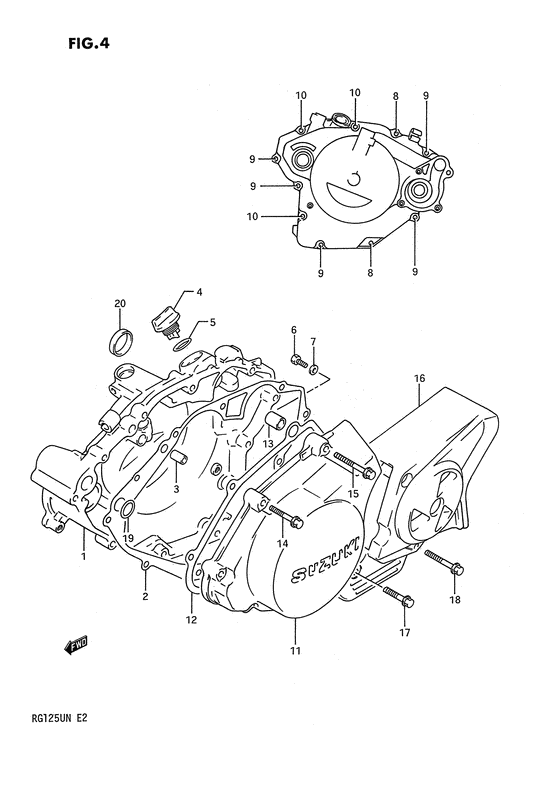 Crankcase cover ass`y  (v
