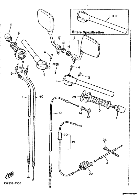 Steering handle. cable