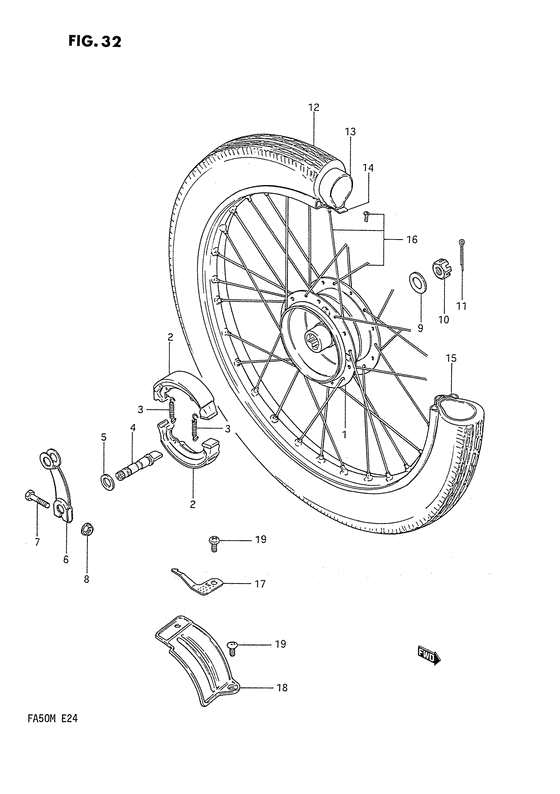 Rear wheel complete assy