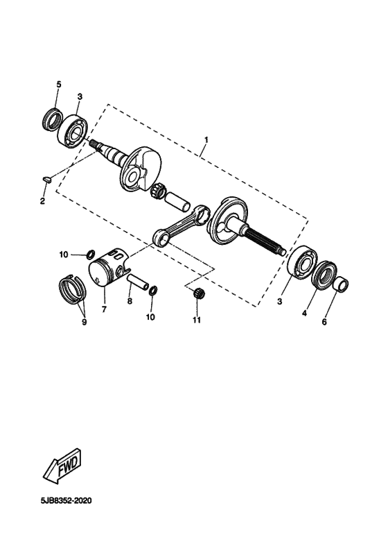 YH50 Коленчатый вал и Поршень