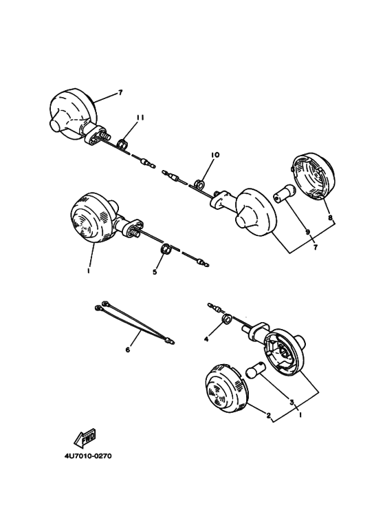 Rear flasher light assy