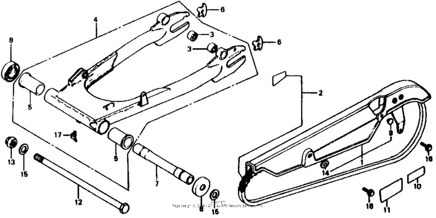 Swingarm + chain case 79