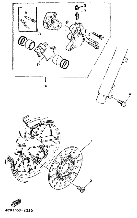 Front brake. caliper