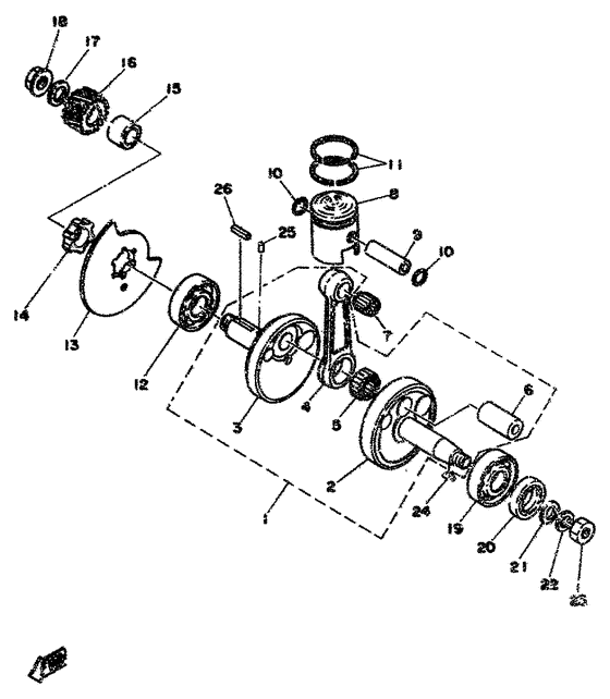 Crank piston