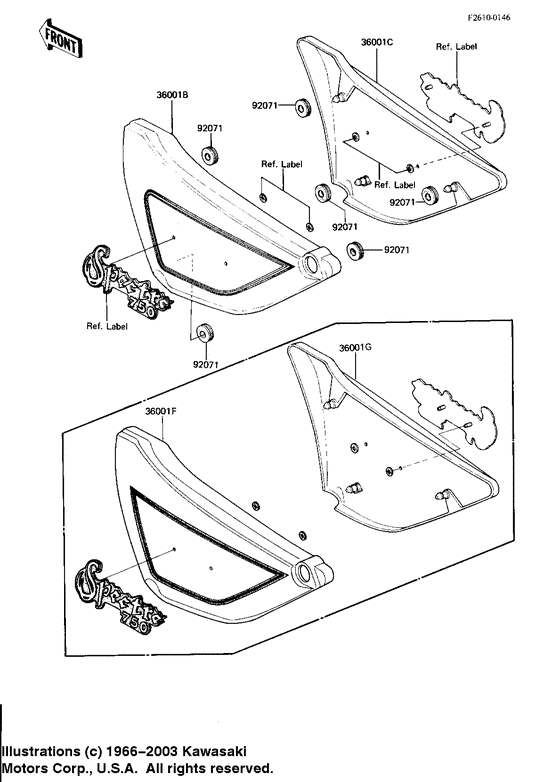 KZ1100 Крышка боковая