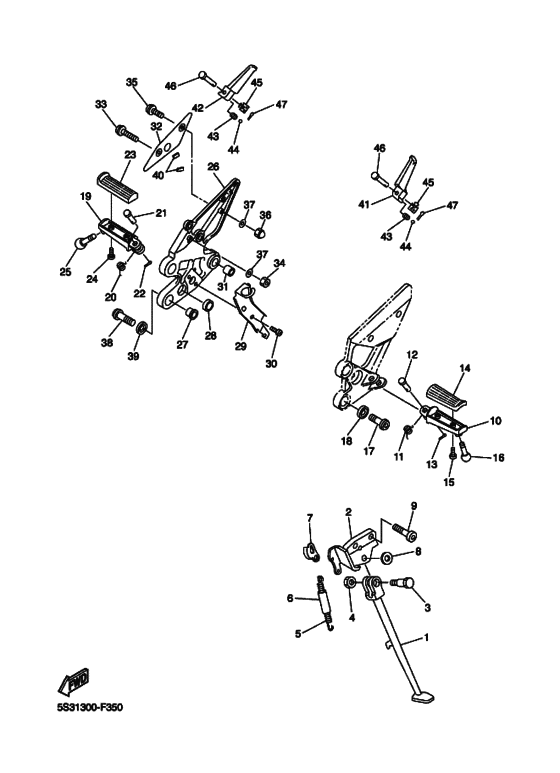 FZ6-NA Support & repose pied