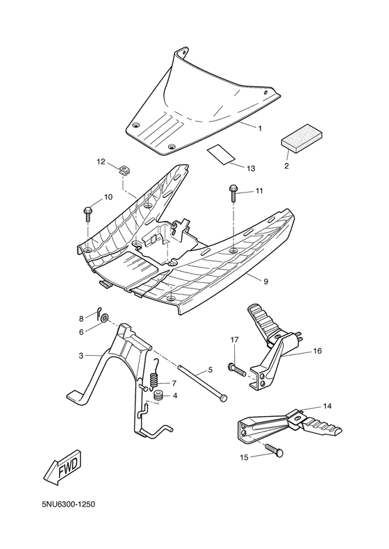 CW50RS Stand. footrest