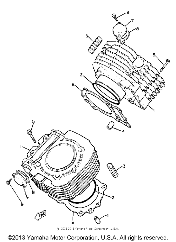 XV750H Цилиндры