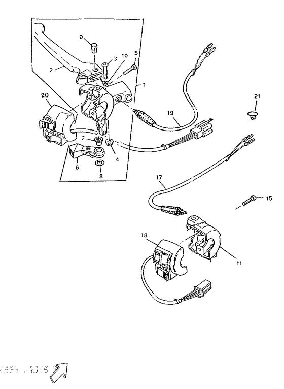 Handle switch. lever
