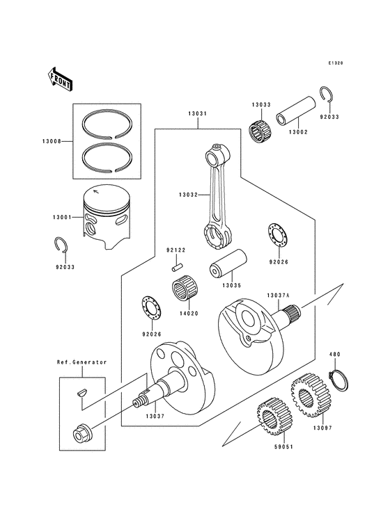 Crankshaft/piston