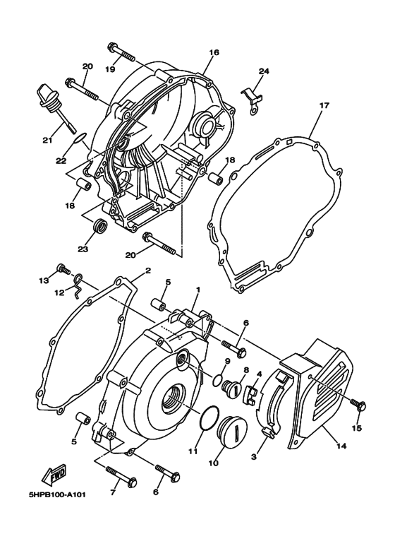 Crankcase cover ass`y  (v