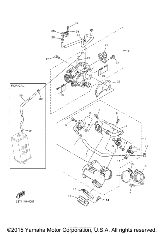 XVS950CT Впускная система
