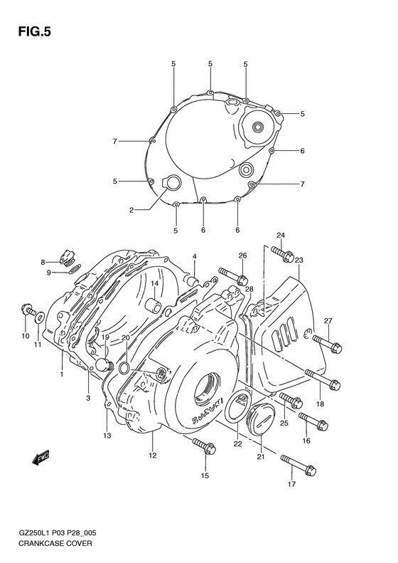 Crankcase cover ass`y  (v