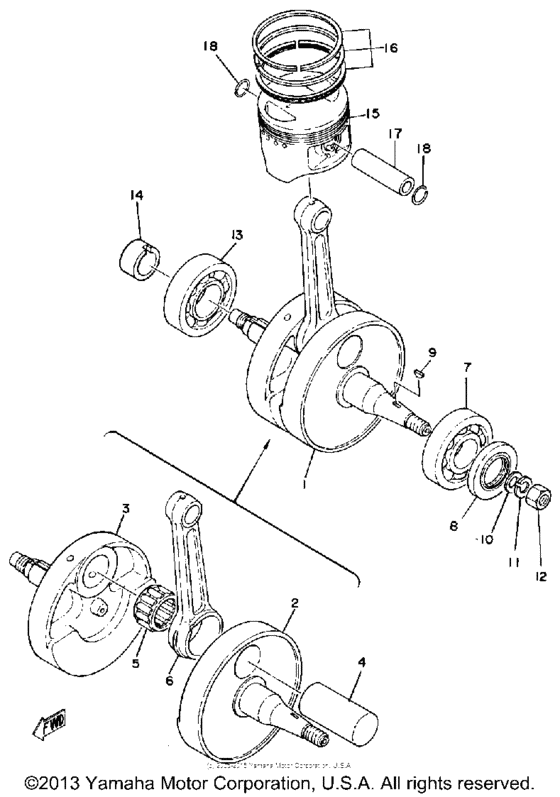Crankshaft-piston