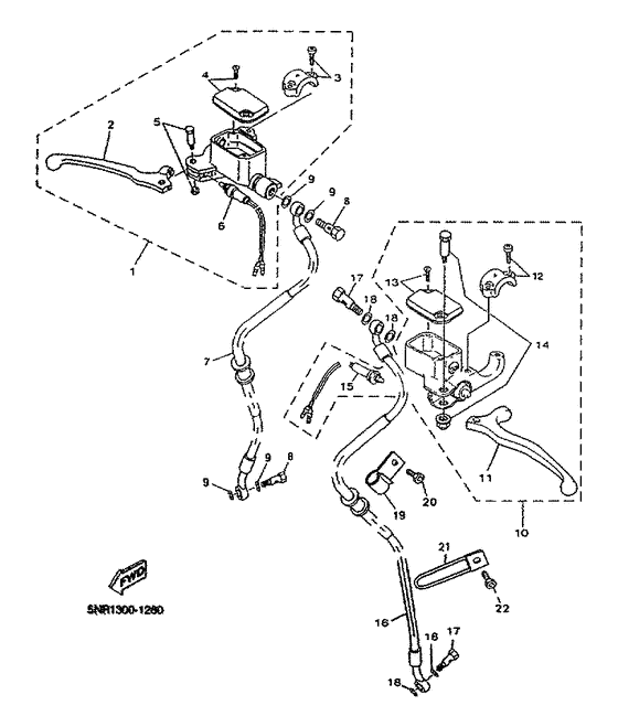 YP125D Главный тормозной цилиндр