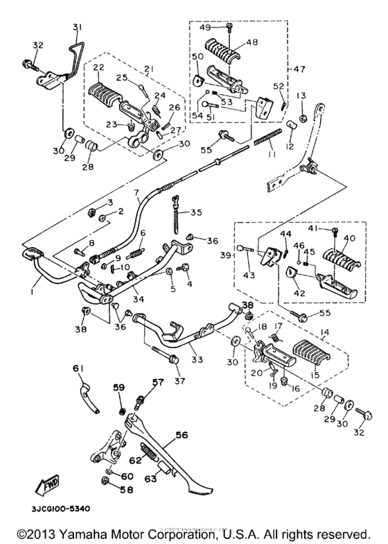 XV535KC Подножки