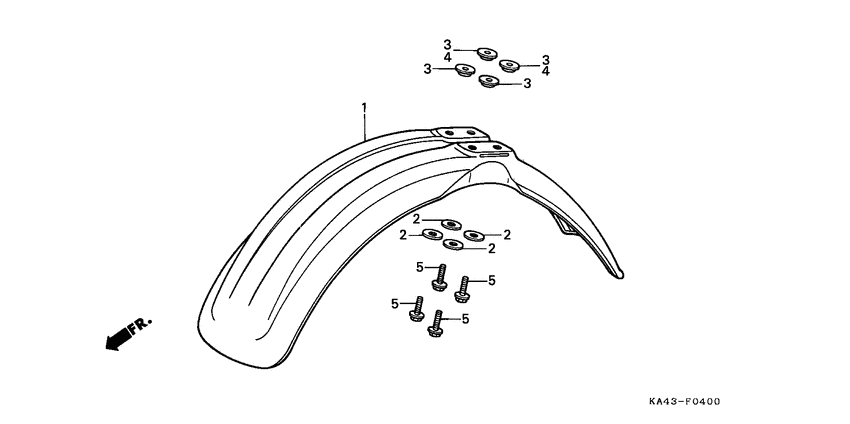 CR250R Переднее крыло