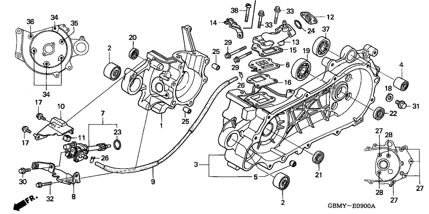 Crankcase/oil pump