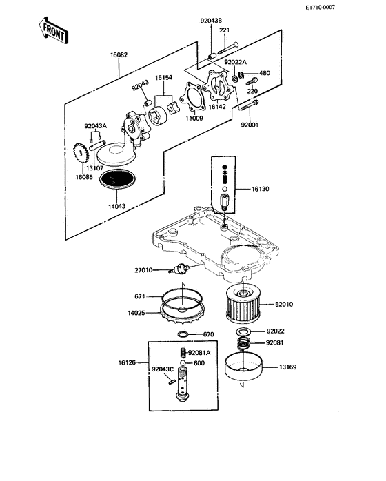 KZ440 Насос масляный  / фильтр масляный