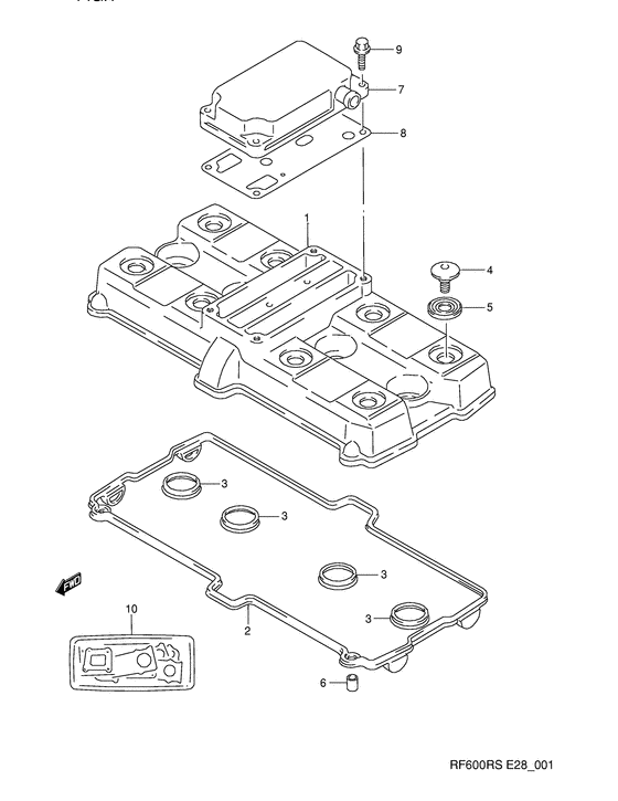 RF600 Крышка головки цилиндров