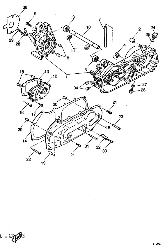 YQ50 Картер двигателя
