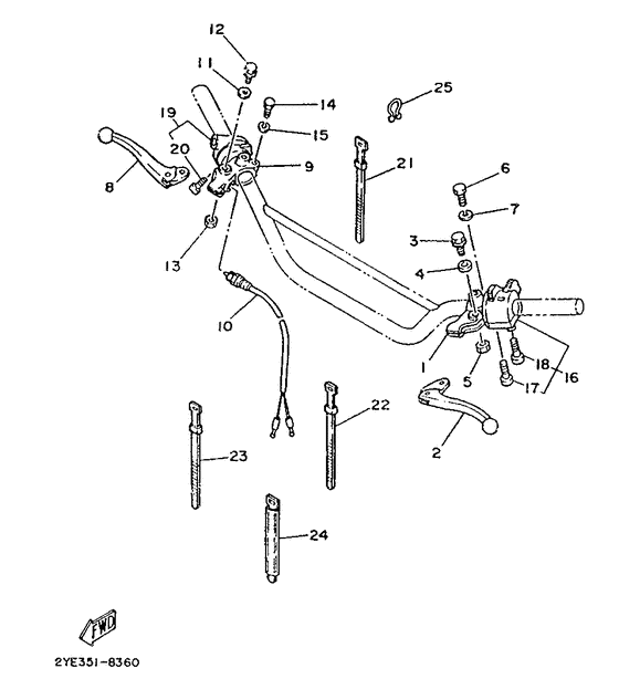 Handle switch. lever