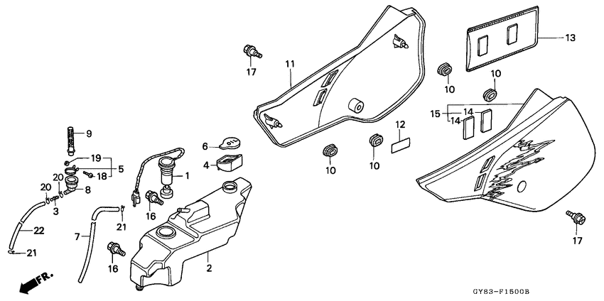 Side cover/oil tank