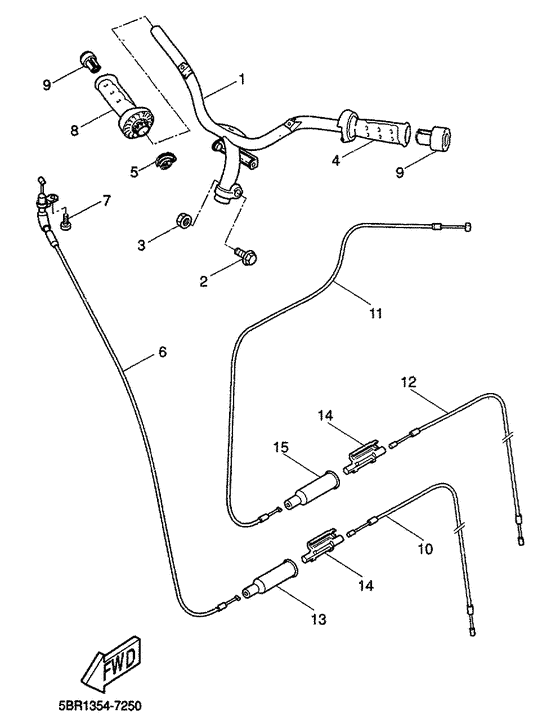 Steering handle. cable