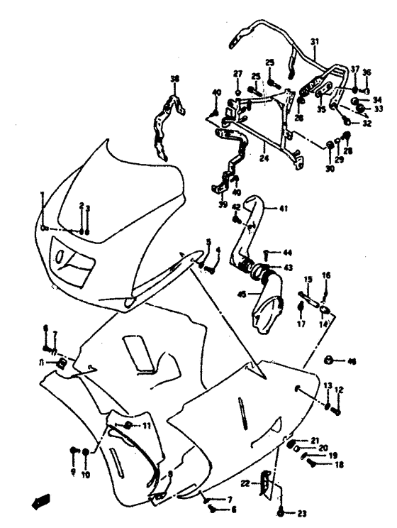 Cowling fitting set