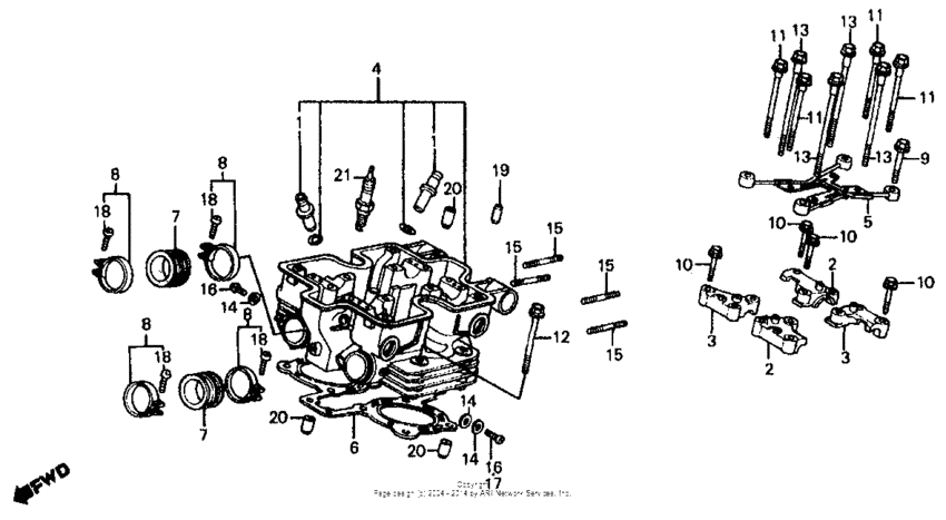 Rear cylinder head 84-85