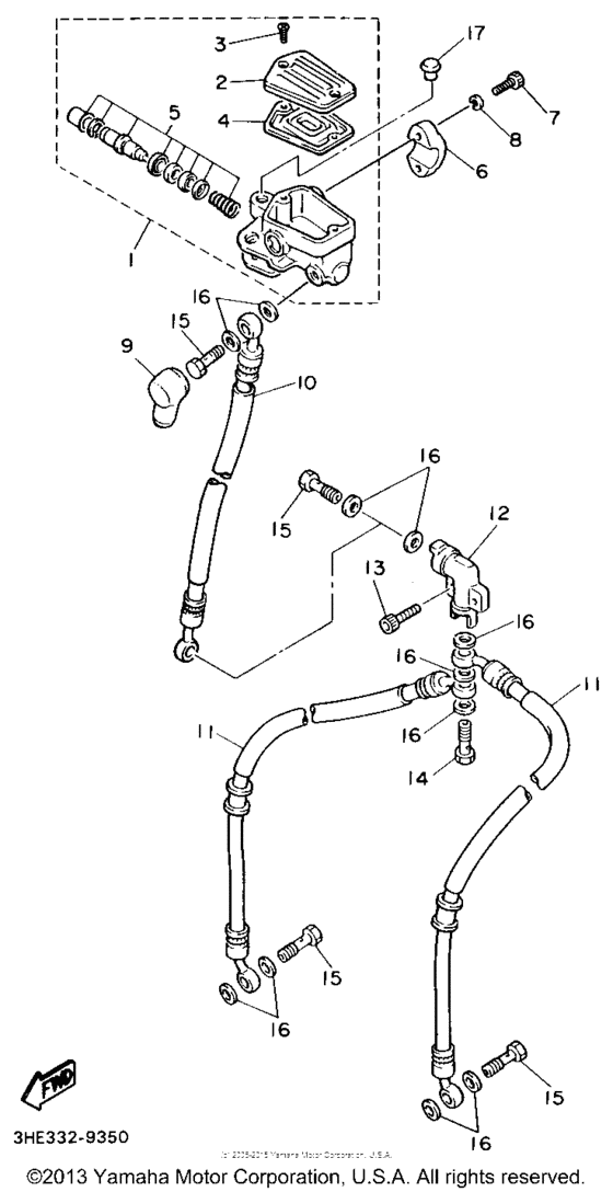 FZR600W Главный тормозной цилиндр