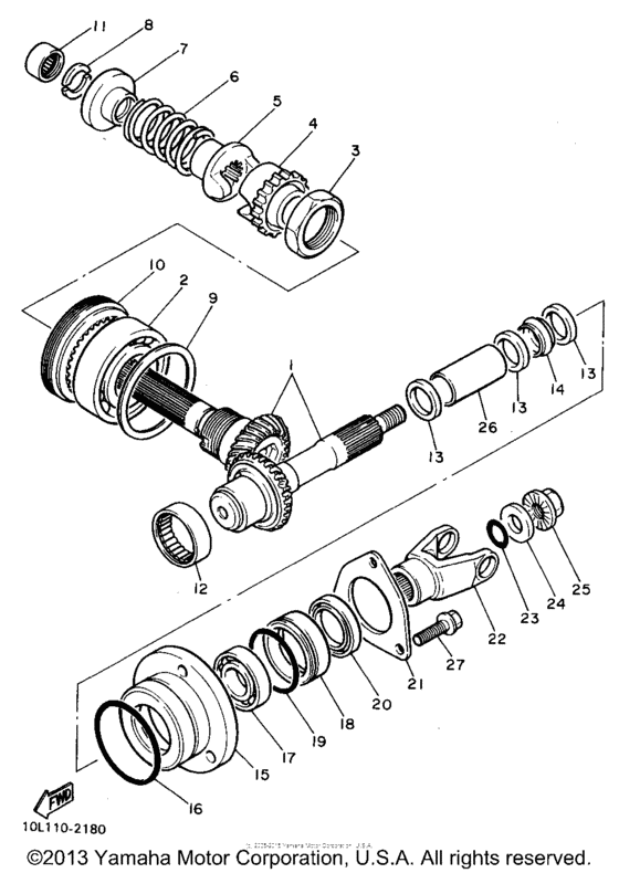 XV1100G Промежуточный ведущий вал