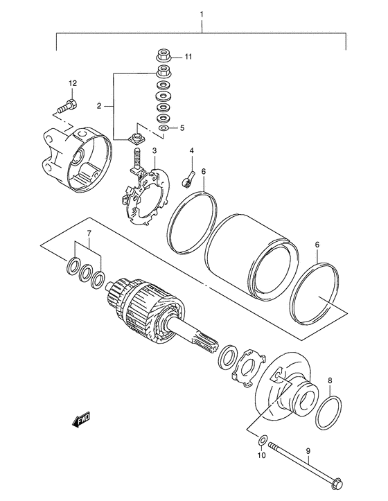 DR350 Стартерный мотор