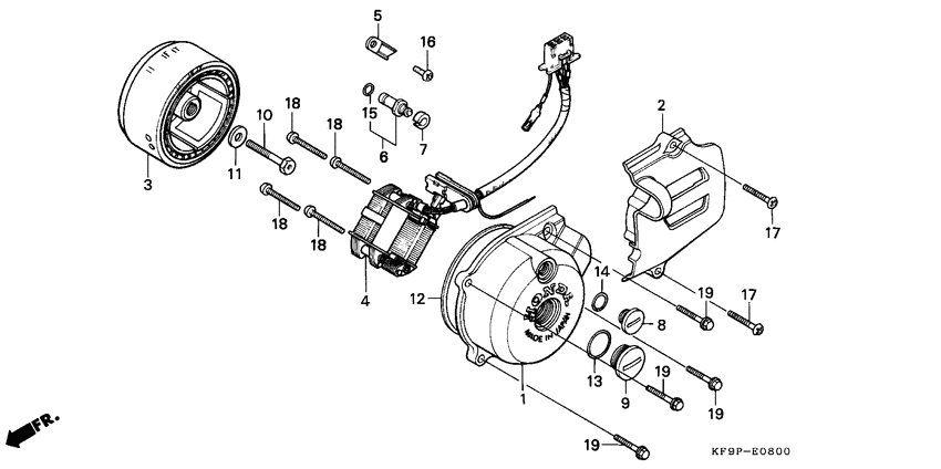 Left crankcase cover/ generator