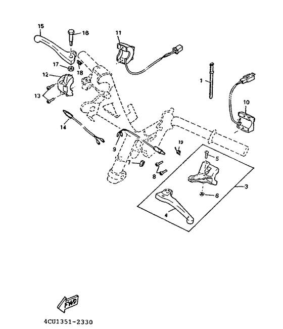 Handle switch. lever