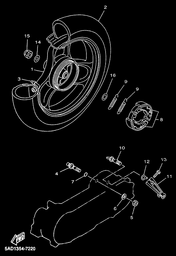YN50 Переднее колесо