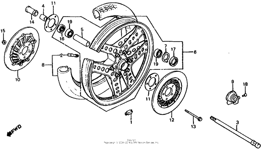Front wheel + disc