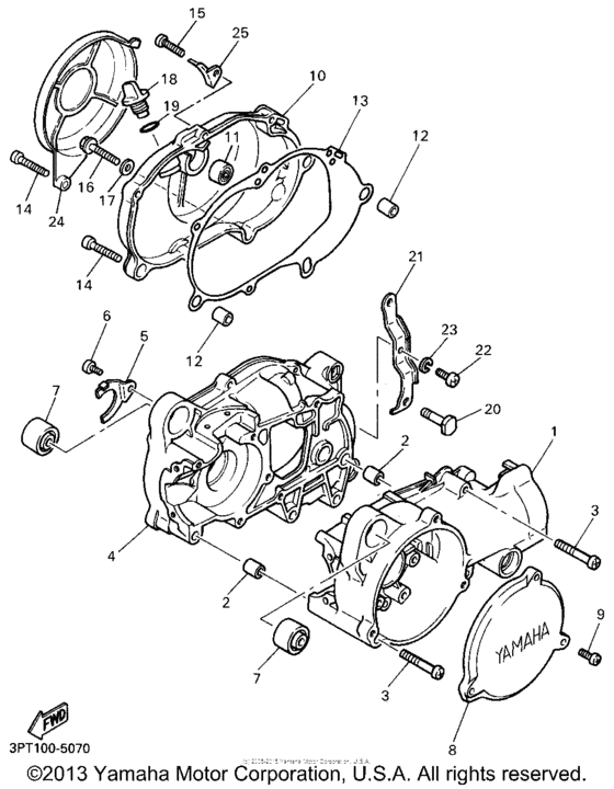 PW50G Картер двигателя