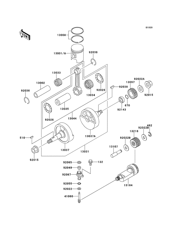 Crankshaft/piston